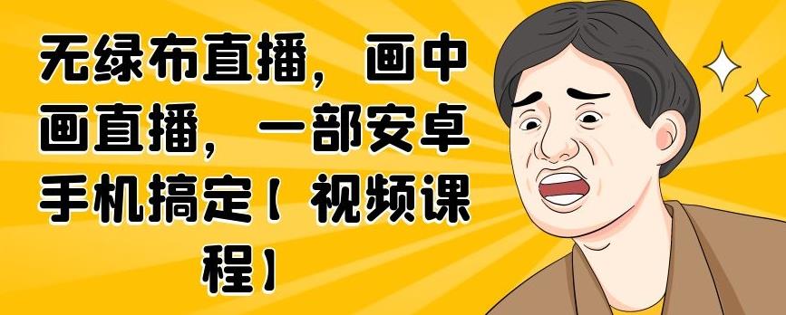 无绿布直播，画中画直播，一部安卓手机搞定【视频课程】创鑫阁-网创项目资源站-副业项目-创业项目-搞钱项目创鑫阁