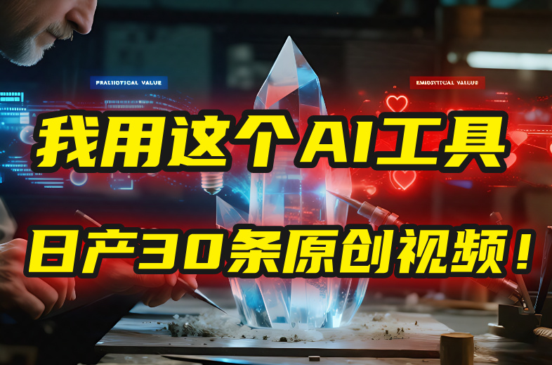 别再真人出镜了！我用这个AI工具，1张照片就能日产30条原创视频！创鑫阁-网创项目资源站-副业项目-创业项目-搞钱项目创鑫阁