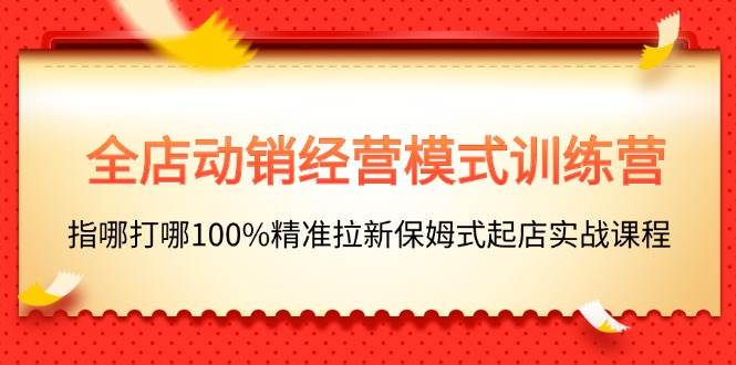全店动销-经营模式训练营，指哪打哪100%精准拉新保姆式起店实战课程创鑫阁-网创项目资源站-副业项目-创业项目-搞钱项目创鑫阁