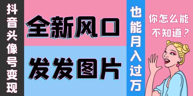 抖音头像号变现0基础教程创鑫阁-网创项目资源站-副业项目-创业项目-搞钱项目创鑫阁