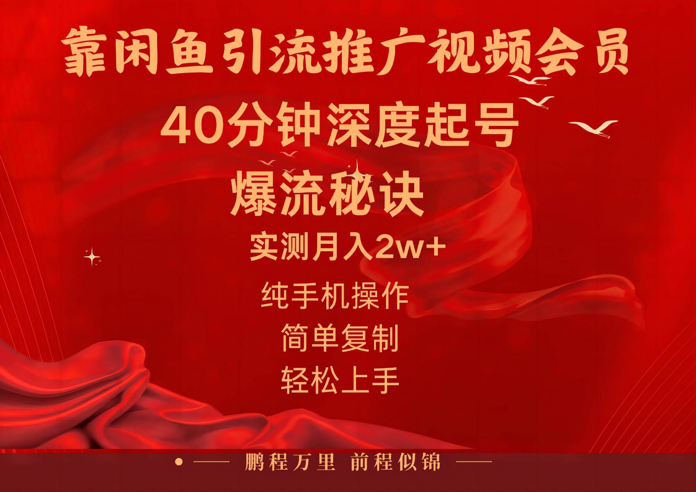 闲鱼暴力引流推广视频会员，能做到日入2W+，操作简单创鑫阁-网创项目资源站-副业项目-创业项目-搞钱项目创鑫阁