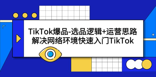 TikTok爆品-选品逻辑+运营思路：解决网络环境快速入门TikTok创鑫阁-网创项目资源站-副业项目-创业项目-搞钱项目创鑫阁