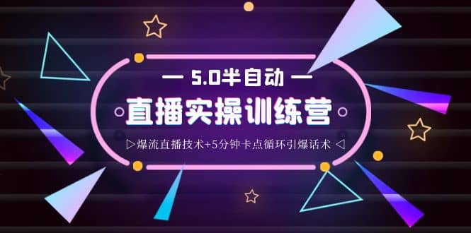 蚂蚁·5.0半自动直播2345打法，半自动爆流直播技术+5分钟卡点循环引爆话术创鑫阁-网创项目资源站-副业项目-创业项目-搞钱项目创鑫阁