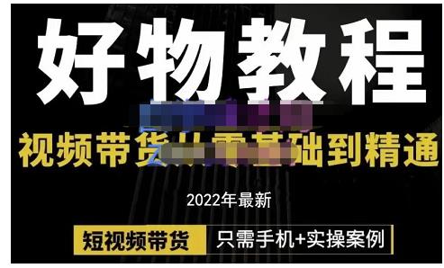 锅锅老师好物分享课程：短视频带货从零基础到精通，只需手机+实操创鑫阁-网创项目资源站-副业项目-创业项目-搞钱项目创鑫阁