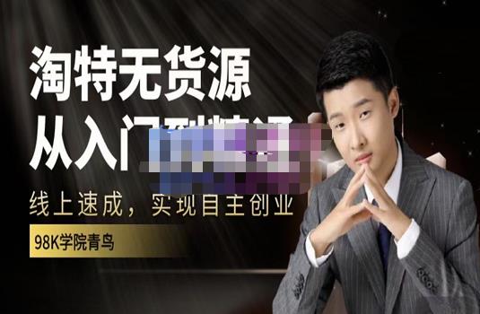 98k学院的淘特无货源线上速成课，从入门到精通，让你最小投入，最高回报创鑫阁-网创项目资源站-副业项目-创业项目-搞钱项目创鑫阁