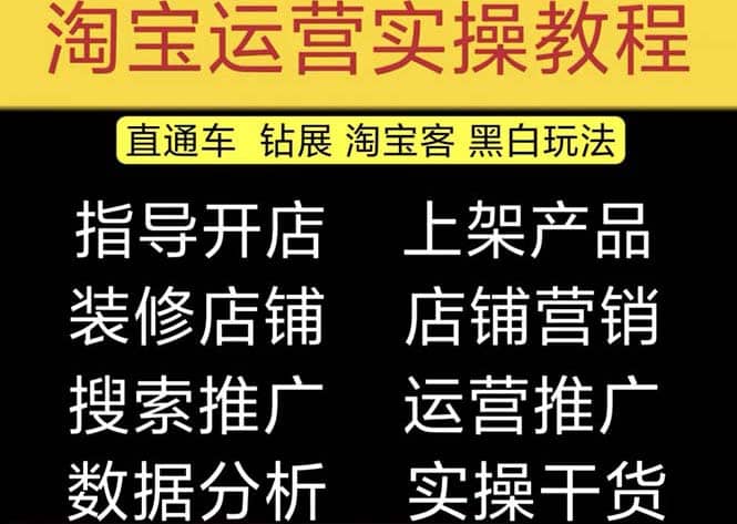 2023淘宝开店教程0基础到高级全套视频网店电商运营培训教学课程（2月更新）创鑫阁-网创项目资源站-副业项目-创业项目-搞钱项目创鑫阁