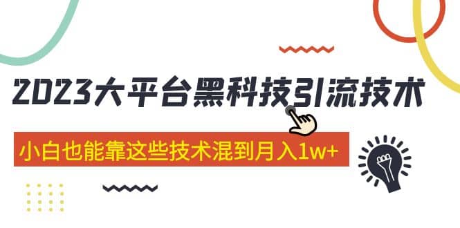 价值4899的2023大平台黑科技引流技术 29节课创鑫阁-网创项目资源站-副业项目-创业项目-搞钱项目创鑫阁