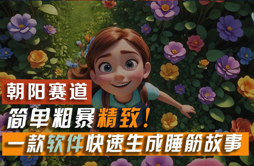 利用一款软件5分钟一条爆款睡前故事，简单粗暴精致！小白月入2w+创鑫阁-网创项目资源站-副业项目-创业项目-搞钱项目创鑫阁