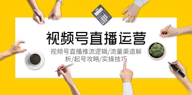 视频号直播运营，视频号直播推流逻辑/流量渠道解析/起号攻略/实操技巧创鑫阁-网创项目资源站-副业项目-创业项目-搞钱项目创鑫阁