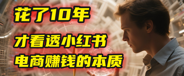 我花了10年，才看透小红书电商赚钱的2个字：本质创鑫阁-网创项目资源站-副业项目-创业项目-搞钱项目创鑫阁