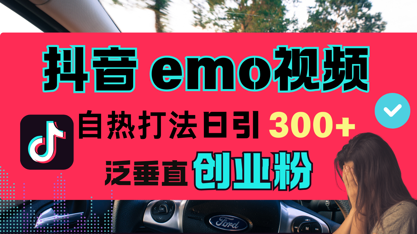 抖音“EMO视频”自热流打法，日引300+泛垂直创业粉创鑫阁-网创项目资源站-副业项目-创业项目-搞钱项目创鑫阁