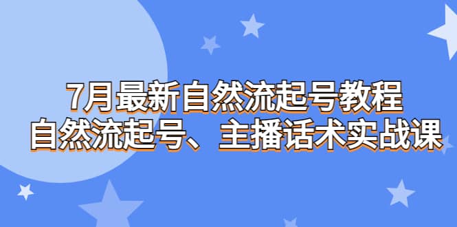 7月最新自然流起号教程，自然流起号、主播话术实战课创鑫阁-网创项目资源站-副业项目-创业项目-搞钱项目创鑫阁