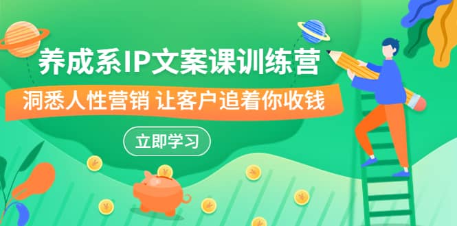 养成系-IP文案课训练营，文案心法的天花板 洞悉人性营销 让客户追着你收钱创鑫阁-网创项目资源站-副业项目-创业项目-搞钱项目创鑫阁