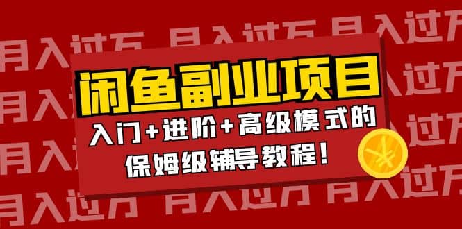 月入过万闲鱼副业项目：入门+进阶+高级模式的保姆级辅导教程创鑫阁-网创项目资源站-副业项目-创业项目-搞钱项目创鑫阁