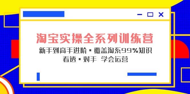 淘宝实操全系列训练营 新手到高手进阶·覆盖·99%知识 看透·对手 学会运营创鑫阁-网创项目资源站-副业项目-创业项目-搞钱项目创鑫阁