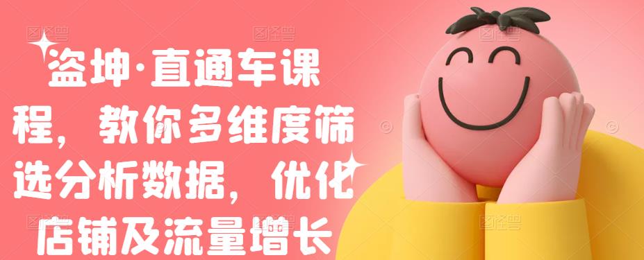 盗坤·直通车课程，教你多维度筛选分析数据，优化店铺及流量增长创鑫阁-网创项目资源站-副业项目-创业项目-搞钱项目创鑫阁