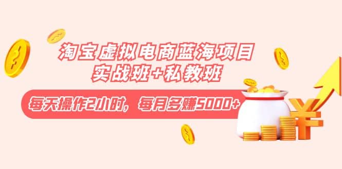淘宝虚拟电商蓝海项目实战班+私教班创鑫阁-网创项目资源站-副业项目-创业项目-搞钱项目创鑫阁