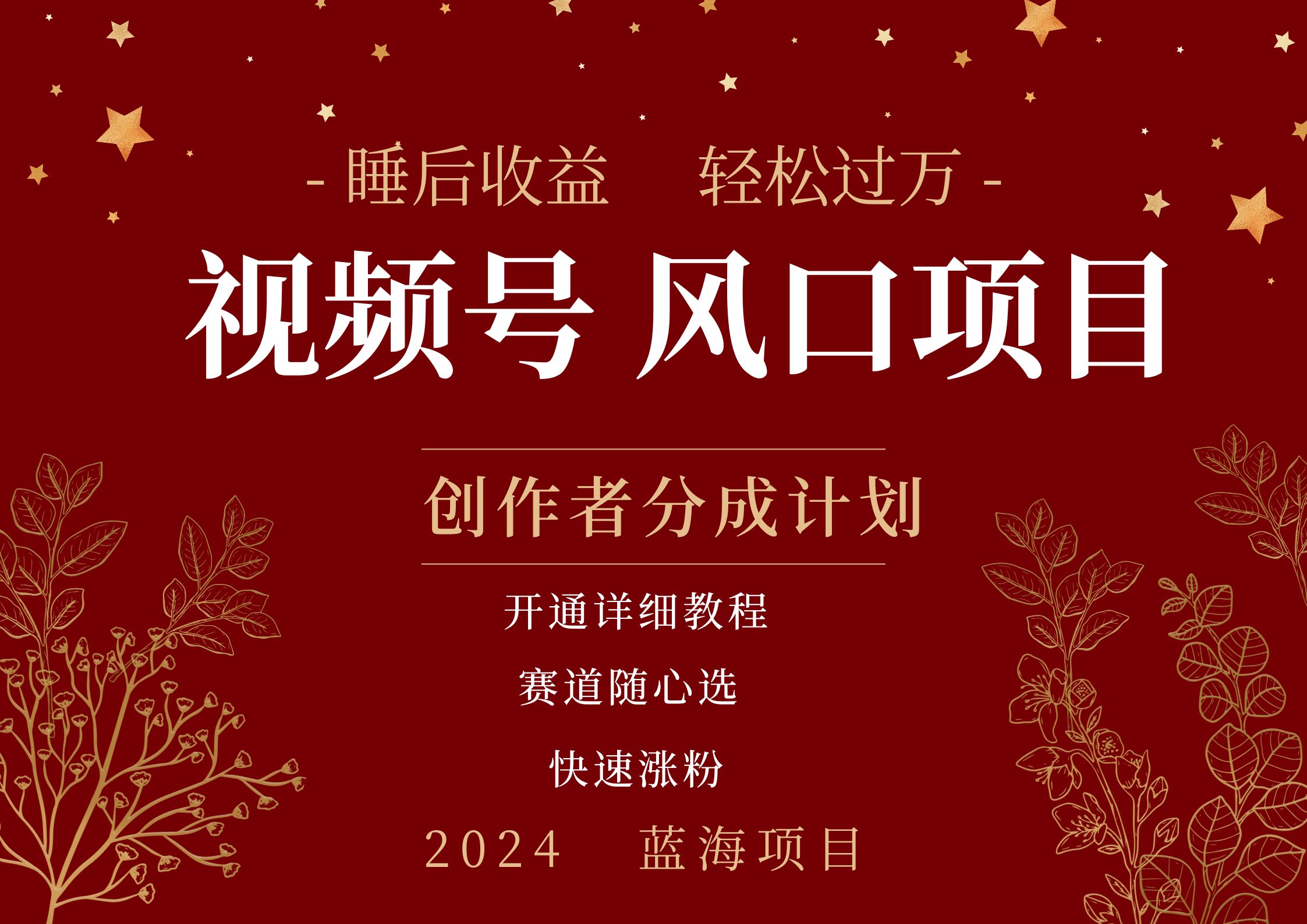 拥有睡眠收益的微信视频号大风口项目，轻松月入过万+，多赛道选择，可矩阵，玩法简单轻松上手创鑫阁-网创项目资源站-副业项目-创业项目-搞钱项目创鑫阁