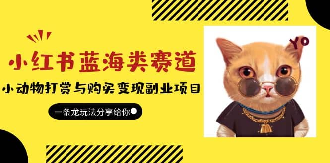 小红书蓝海类赛道：小动物打赏与购买变现副业项目，一条龙玩法分享给你创鑫阁-网创项目资源站-副业项目-创业项目-搞钱项目创鑫阁