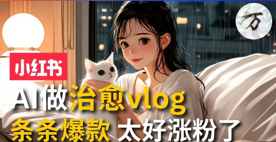 AI治愈系vlog动画视频,小红书7天 涨粉破千,商单报价1500+,0成本制作,日入2000+,有手就会 创鑫阁-网创项目资源站-副业项目-创业项目-搞钱项目创鑫阁