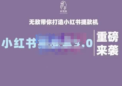 谢无敌·小红书实战营3.0，无敌带你打造小红书提款机 价值7999元创鑫阁-网创项目资源站-副业项目-创业项目-搞钱项目创鑫阁