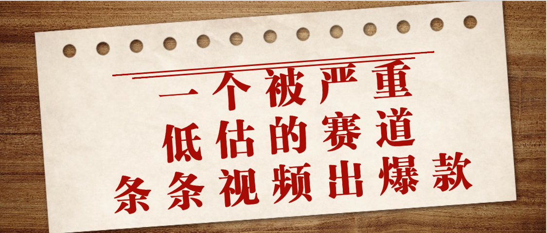 一个被严重低估的赛道，条条视频出爆款，一个月变现3万+创鑫阁-网创项目资源站-副业项目-创业项目-搞钱项目创鑫阁