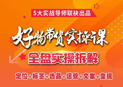 抖音好物带货实操课，全盘拆解抖音好物带货号全套流程打法创鑫阁-网创项目资源站-副业项目-创业项目-搞钱项目创鑫阁