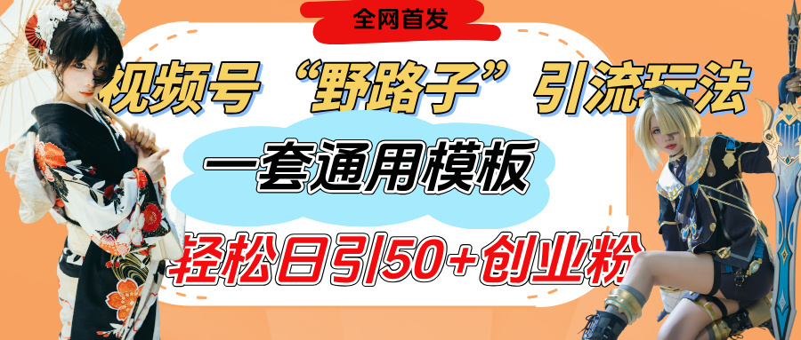 视频号“野路子”玩法，评论区疯狂截流，一套模板单日单号引流50+创业粉创鑫阁-网创项目资源站-副业项目-创业项目-搞钱项目创鑫阁