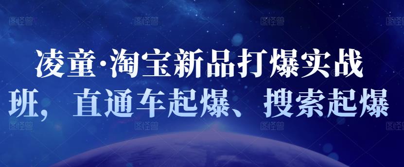 凌童·淘宝新品打爆实战班，直通车起爆、搜索起爆创鑫阁-网创项目资源站-副业项目-创业项目-搞钱项目创鑫阁