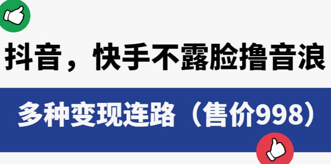 抖音，快手不露脸撸音浪项目，多种变现连路（售价998）创鑫阁-网创项目资源站-副业项目-创业项目-搞钱项目创鑫阁