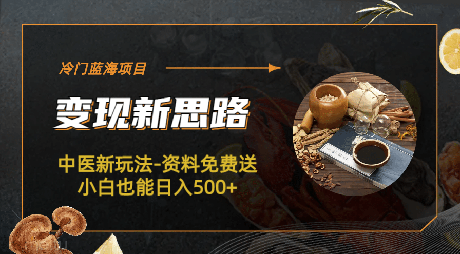 冷门蓝海项目-中医新玩法-冷门蓝海项目-中医新玩法-资料免费送小白也能日入500+500+创鑫阁-网创项目资源站-副业项目-创业项目-搞钱项目创鑫阁