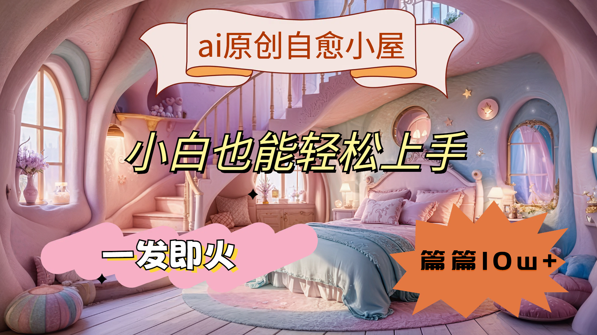 ai原创治愈小屋，小白也能轻松上手，一发即火，篇篇10w+创鑫阁-网创项目资源站-副业项目-创业项目-搞钱项目创鑫阁