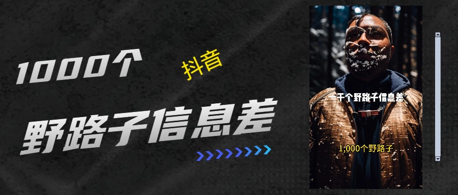 抖音一千个野路子信息差最新玩法教程引流＋变现的玩法具体拆解创鑫阁-网创项目资源站-副业项目-创业项目-搞钱项目创鑫阁