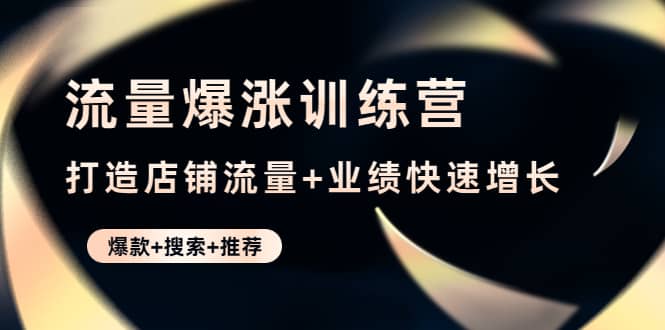 流量爆涨训练营：打造店铺流量+业绩快速增长 (爆款+搜索+推荐)创鑫阁-网创项目资源站-副业项目-创业项目-搞钱项目创鑫阁