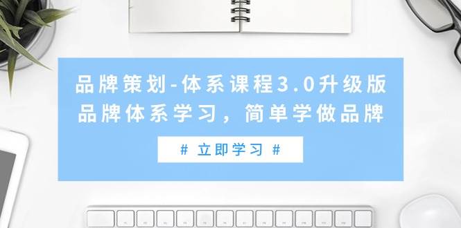 品牌策划-体系课程3.0升级版，品牌体系学习，简单学做品牌（高清无水印）创鑫阁-网创项目资源站-副业项目-创业项目-搞钱项目创鑫阁