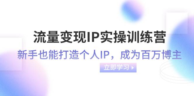 流量变现-IP实操训练营：新手也能打造个人IP，成为百万博主（46节课）创鑫阁-网创项目资源站-副业项目-创业项目-搞钱项目创鑫阁