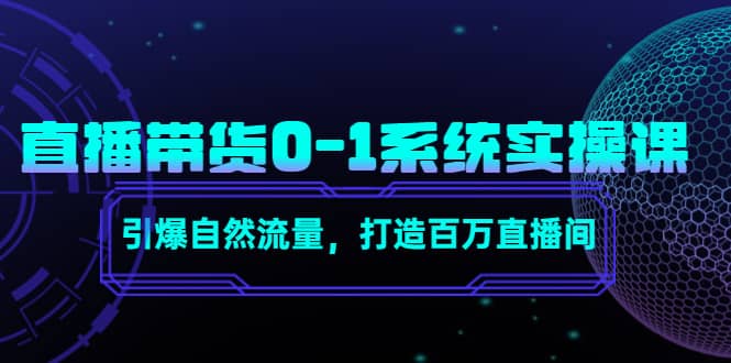 直播带货0-1系统实操课，引爆自然流量，打造百万直播间创鑫阁-网创项目资源站-副业项目-创业项目-搞钱项目创鑫阁