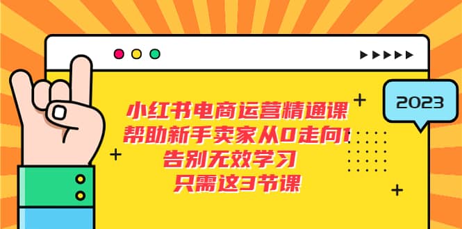 小红书电商·运营精通课，帮助新手卖家从0走向1 告别无效学习（7节视频课）创鑫阁-网创项目资源站-副业项目-创业项目-搞钱项目创鑫阁