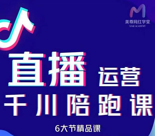 美尊-抖音直播运营千川系统课：直播​运营规划、起号、主播培养、千川投放等创鑫阁-网创项目资源站-副业项目-创业项目-搞钱项目创鑫阁