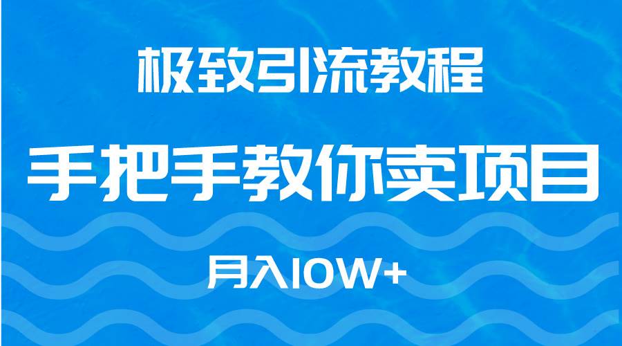 极致引流教程，手把手教你卖项目，月入10W+创鑫阁-网创项目资源站-副业项目-创业项目-搞钱项目创鑫阁
