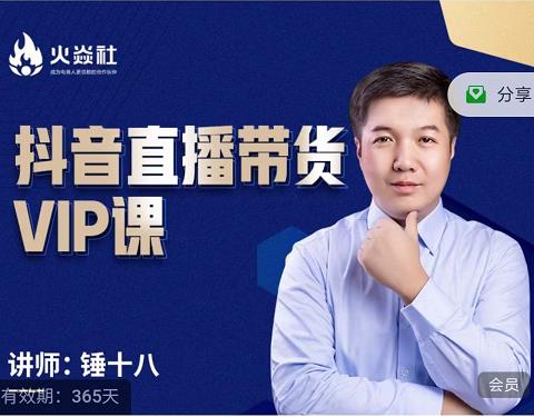 锤十八-抖音直播带货VIP课，专注直播带货有效盈利模式创鑫阁-网创项目资源站-副业项目-创业项目-搞钱项目创鑫阁