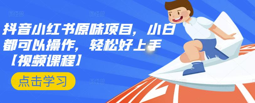 抖音小红书原味项目，小白都可以操作，轻松好上手【视频课程】创鑫阁-网创项目资源站-副业项目-创业项目-搞钱项目创鑫阁