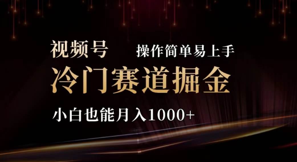 2024视频号冷门赛道掘金，操作简单轻松上手，小白也能月入1000+创鑫阁-网创项目资源站-副业项目-创业项目-搞钱项目创鑫阁