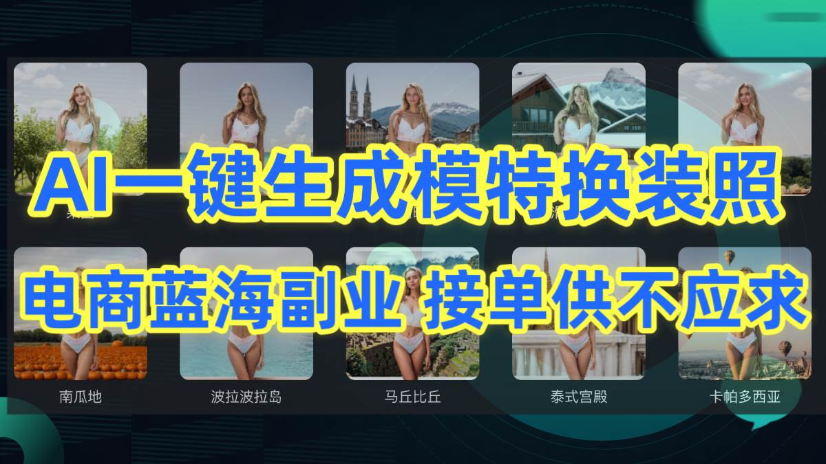 AI制作一键生成模特换装照，电商蓝海副业供不应求创鑫阁-网创项目资源站-副业项目-创业项目-搞钱项目创鑫阁