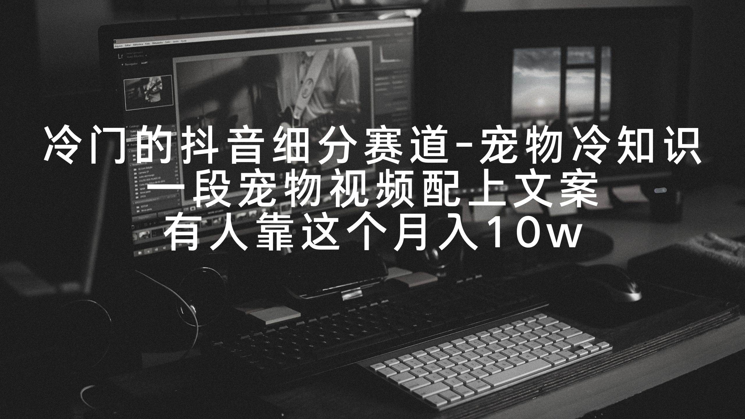冷门的抖音细分赛道-宠物冷知识，一段宠物视频配上文案，有人靠这个月入10w创鑫阁-网创项目资源站-副业项目-创业项目-搞钱项目创鑫阁