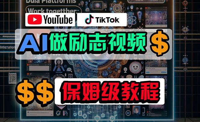 利用AI制作励志视频，在YouTube和TikTok赚钱，小白可做（附工具）创鑫阁-网创项目资源站-副业项目-创业项目-搞钱项目创鑫阁