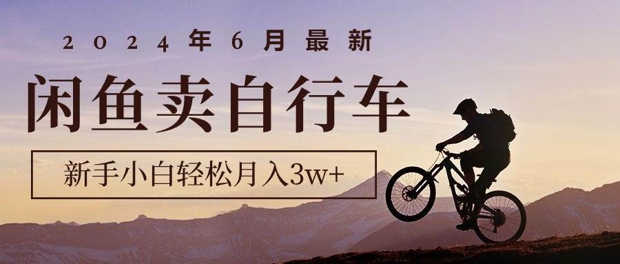 2024年6月最新闲鱼卖自行车，新手小白轻松月入3w+项目创鑫阁-网创项目资源站-副业项目-创业项目-搞钱项目创鑫阁