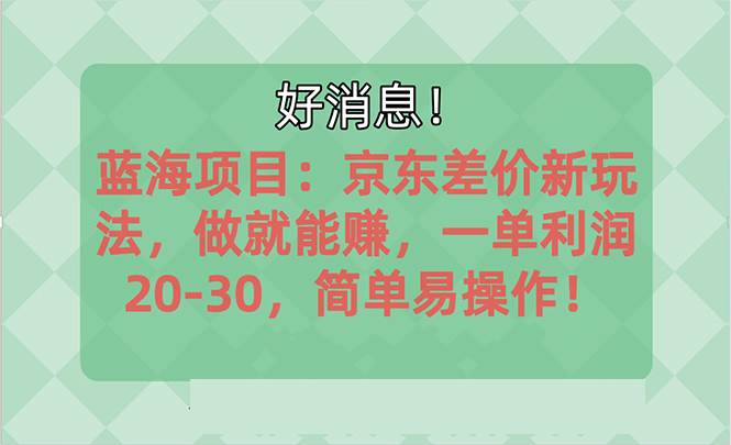 越早知道越能赚到钱的蓝海项目：京东大平台操作，一单利润20-30，简单…创鑫阁-网创项目资源站-副业项目-创业项目-搞钱项目创鑫阁