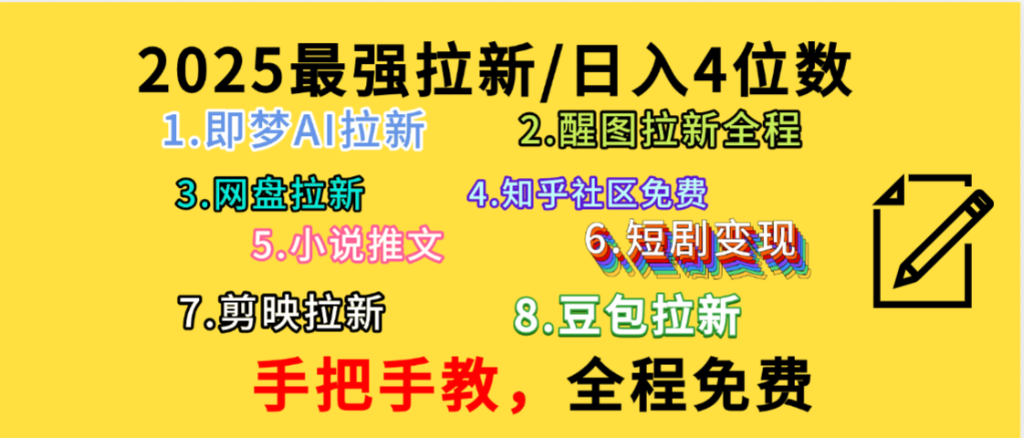 全程免费，手把手教，日入4位数的拉新项目，教会你免费使用各种AI软件，并且持续更新市面上最新的项目哦！创鑫阁-网创项目资源站-副业项目-创业项目-搞钱项目创鑫阁