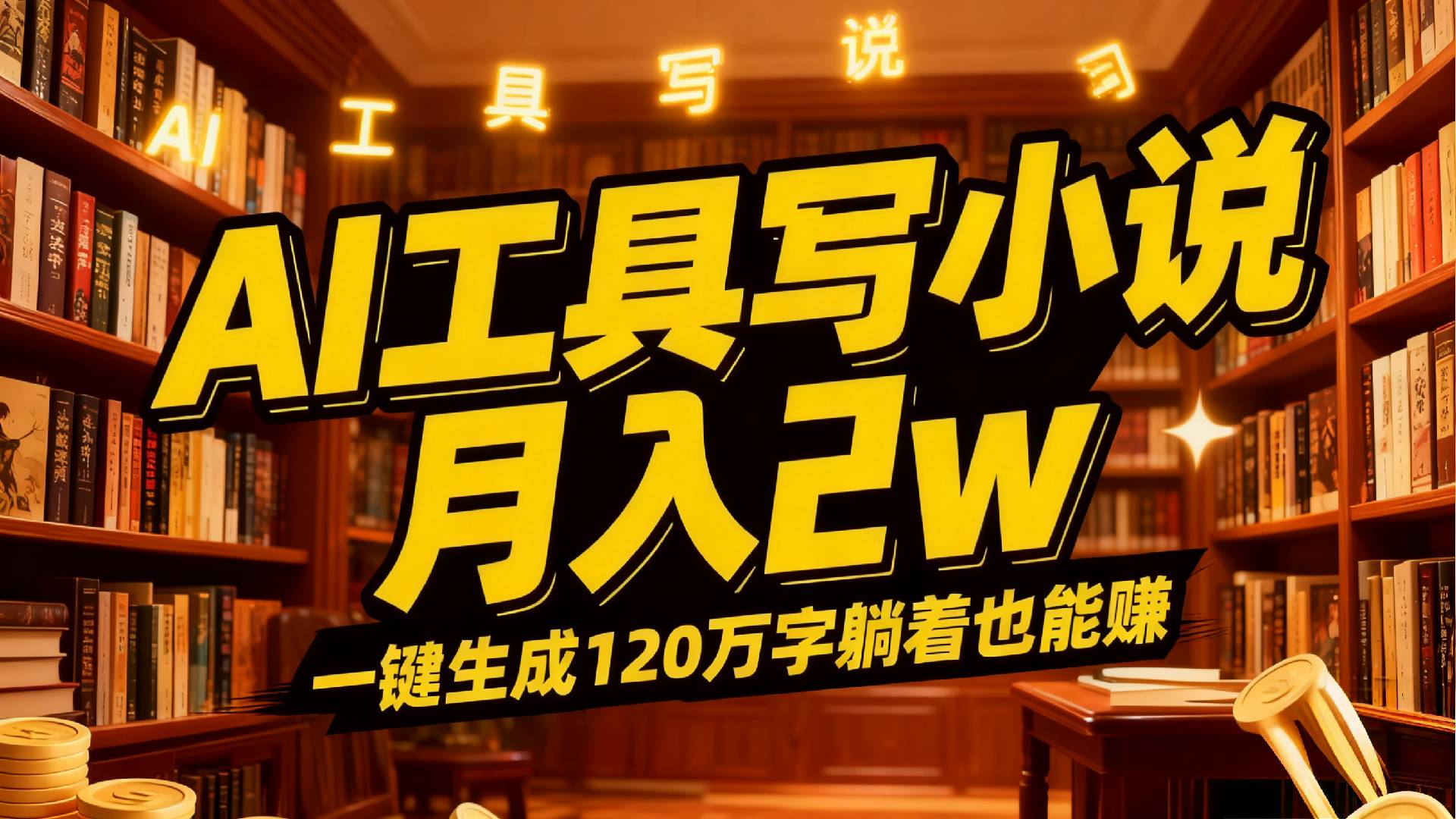 2026年AI工具写小说,一键生成120万字，躺着也能赚，月入2w+创鑫阁-网创项目资源站-副业项目-创业项目-搞钱项目创鑫阁